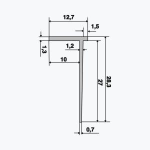 TEMPOLISTEL® B117 Perfil de remate para divisória - Image 2