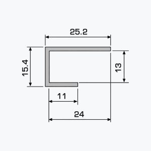 TEMPOLISTEL® A116 Perfil U para placa de gesso - Image 2