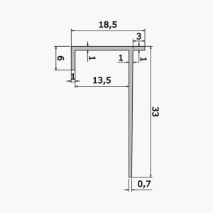 Perfil para placa de gesso TEMPOLISTEL® A118 - Image 2