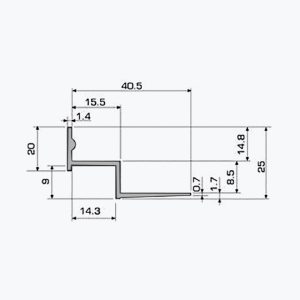 TEMPOLISTEL® A119 Perfil W teto falso - Image 2