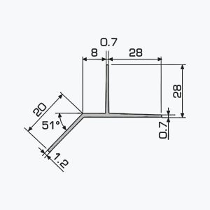 TEMPOLISTEL® A127 Perfil inferior de divisória - Image 2