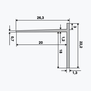 TEMPOLISTEL® B102 Perfil de remate BA 18 - Image 2