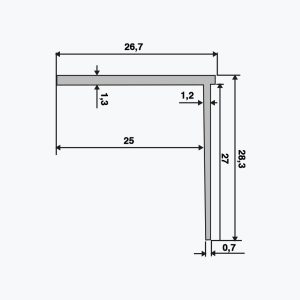 TEMPOLISTEL® B107 Perfil de remate placa de gesso BA25 - Image 2