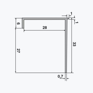 TEMPOLISTEL® B108 Perfil de remate para placa de gesso BA25 - Image 2