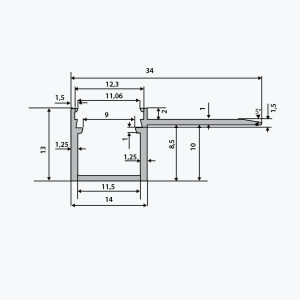 TEMPOLISTEL® B116 Perfil para led plano - Image 2