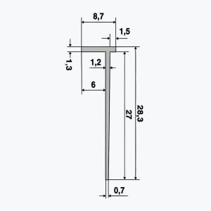 TEMPOLISTEL® B118 Perfil de remate divisória BA6 - Image 2
