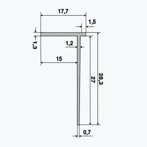 TEMPOLISTEL® B119 Perfil de remate para divisória BA15 - Image 2