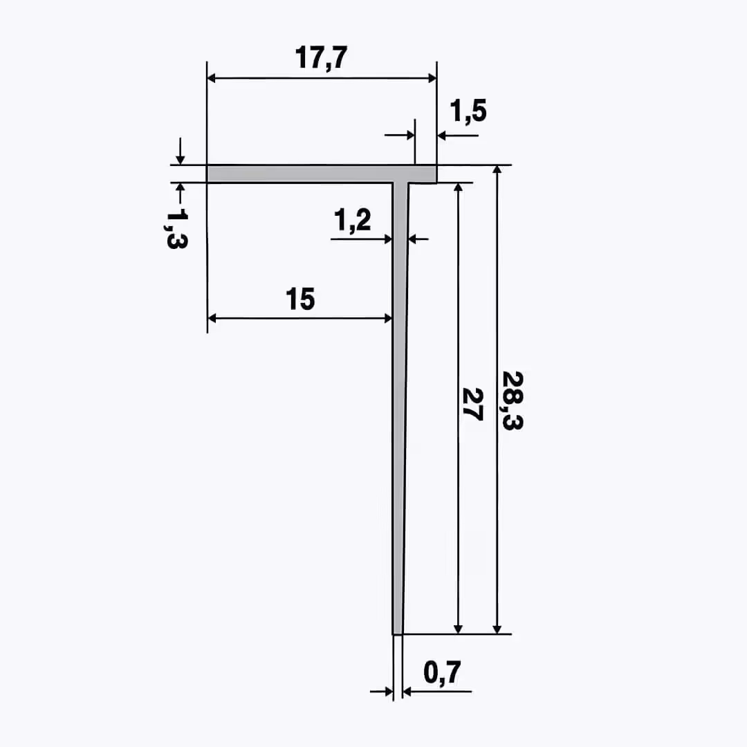 TEMPOLISTEL® B119 Perfil de remate para divisória BA15 - Image 2